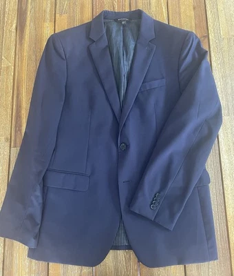 Banana Republic Blazer Mens 40R Navy Blue Marzotto Wool Super 120s Sport Jacket - Imagem 1 de 4