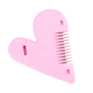Doppio Pettine Bangs Pettine Portatile Self-Service Riparazione Capelli per Donna (Rosa) - Foto 1 di 12