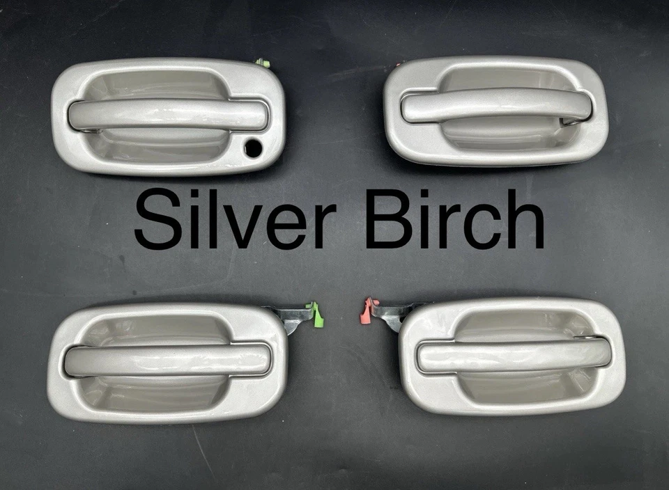 Tahoe Silverado Sierra Suburban Yukon 1999-2006 - Juego de 4 manijas de puerta plateadas Foto 1 de 4