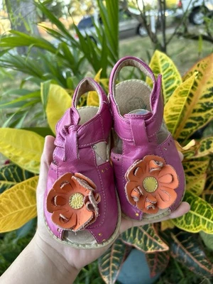 Livie and Luca Toddler Pink And Orange Leather Sandals Huaraches Size 8 - Image 1 of 4