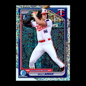 2024 Bowman Chrome Draft Billy Amick 1st Sparkle Refractor #BDC-68 Twins RC/200 - Imagen 1 de 2