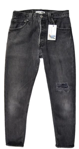 USA black RE/DONE LEVIS HIGH RISE skinny jeans W26 size 8 ladies Vintage redone - Picture 1 of 21