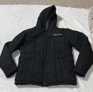 ARIAT CRIUS hooded insulated jacket men’s small unisex winter coat velour lined - Picture 1 of 13