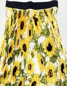 Lularoe Jill Pleated Skirt LARGE (14-16) Sunflower RARE Elastic Waist Midi - Picture 1 of 8