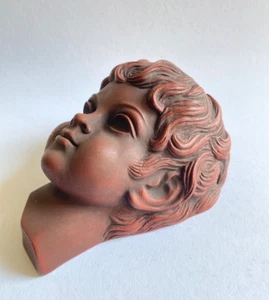 Agate Wall Mask Child Boy Head Handmade 50s 60s Mid Century Figurine - Picture 1 of 7