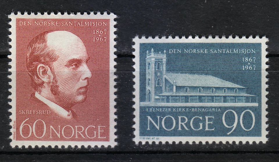 Norway 1967 MNH Mi 559-560 Sc 508-509 Norwegian Santal (India) mission ** - Image 1 of 1
