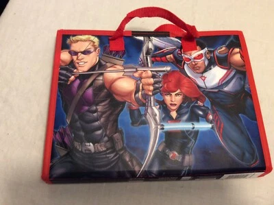 Marvel Avengers Folder Coloring Book Sticker Pad Crayons Carry Case With Handle - Изображение 1 из 4