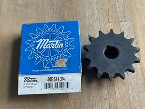 MARTIN 50BS14 3/4" BORE ROLLER CHAIN SPROCKET #50 CHAIN 14 TEETH NEW - Picture 1 of 5