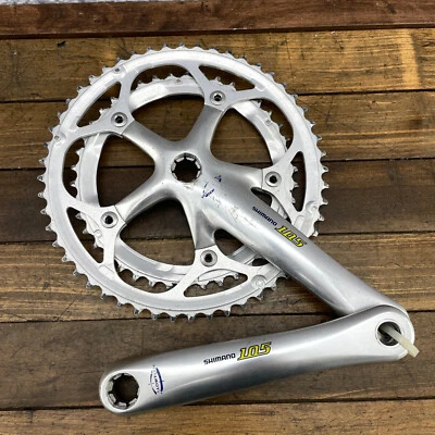 Vintage Shimano 105 Crank Set Octalink 170 FC-5504 FC-5500 130 74 Triple Hollow - Image 1 of 4