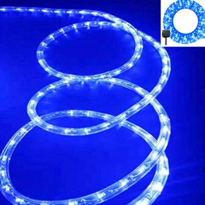 LED Solar Rope Tube Fairy String Lights Strip Outdoor Garden Yard Dusk-to-Dawn - Image 1 of 4