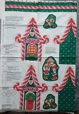 Toyshop Box by Cheryl Ann Johnson, Cut and Sew Cotton Vintage Fabric Panel - Image 1 of 4