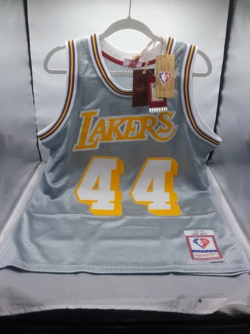 Mitchell & Ness Silver NBA L. A. Lakers Jerry West 1971-72 75th Swingman Jersey Cover
