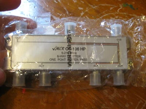 Nuovo V Mcr 6-Way Splitter TV / 8-Outs 1-In / Uhf Fm ? / 5-2150 MHZ #CS-106 HP - Foto 1 di 3