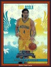 2013-14 Panini Crusade Insert Teal Pacers Basketball Card #186 Luis Scola /249