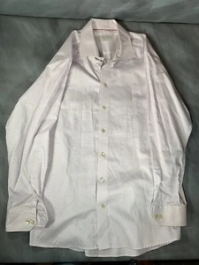 Eton Hemd mit Knopfleiste Herren 45 17-3/4 weiß kariert langarm modern - Bild 1 von 5