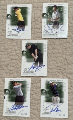 2001 UD SP AUTHENTIC FULL SET  177 Cards 5 Rookie Autos, Minus Tiger Woods Auto - Image 1 of 4