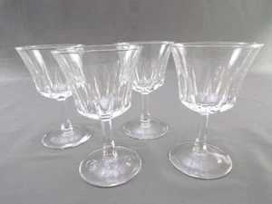 Four Vintage Cordial Liqueur Aperitif Glasses Clear Elegant 7-1/2" Tall 4oz - Picture 1 of 6