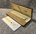 VINTAGE CROSS PEN BOX & BOOKLET & LEATHER POUCH-HOLDS 1 PEN-FREE UK POST