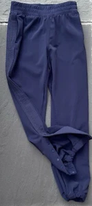 Ivivva by Lululemon Girls Athletic Track Pants Warm-up Size 8 Snap Sides Navy - Picture 1 of 7