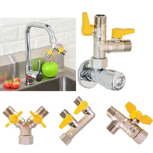 Brass Shunt Valve BSP 1/2“Tap Connecter Diverter Valve One In Two Out Control - Picture 1 of 16