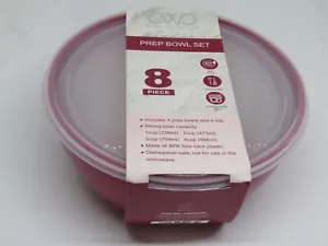 Cook with Color Nesting Prep Bowls with Lids, 8 Piece Plastic Food Containers - Picture 1 of 5