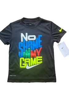 LITTLE BOYS NIKE T-SHIRT SIZE 4t xs Black 4 dri fit - Picture 1 of 1