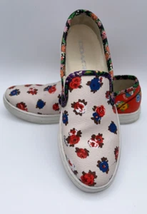 EUC Coach Parkside PVC Tea Rose Floral Slide on Sneakers, Size 5B - Picture 1 of 6