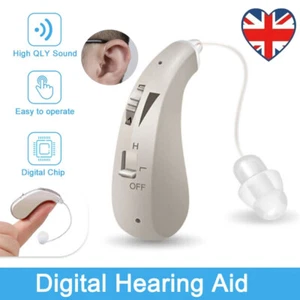 Rechargeable Digital Hearing Aid BTE Ear Aids Sound Voice Amplifier Behind Ear - Picture 1 of 14