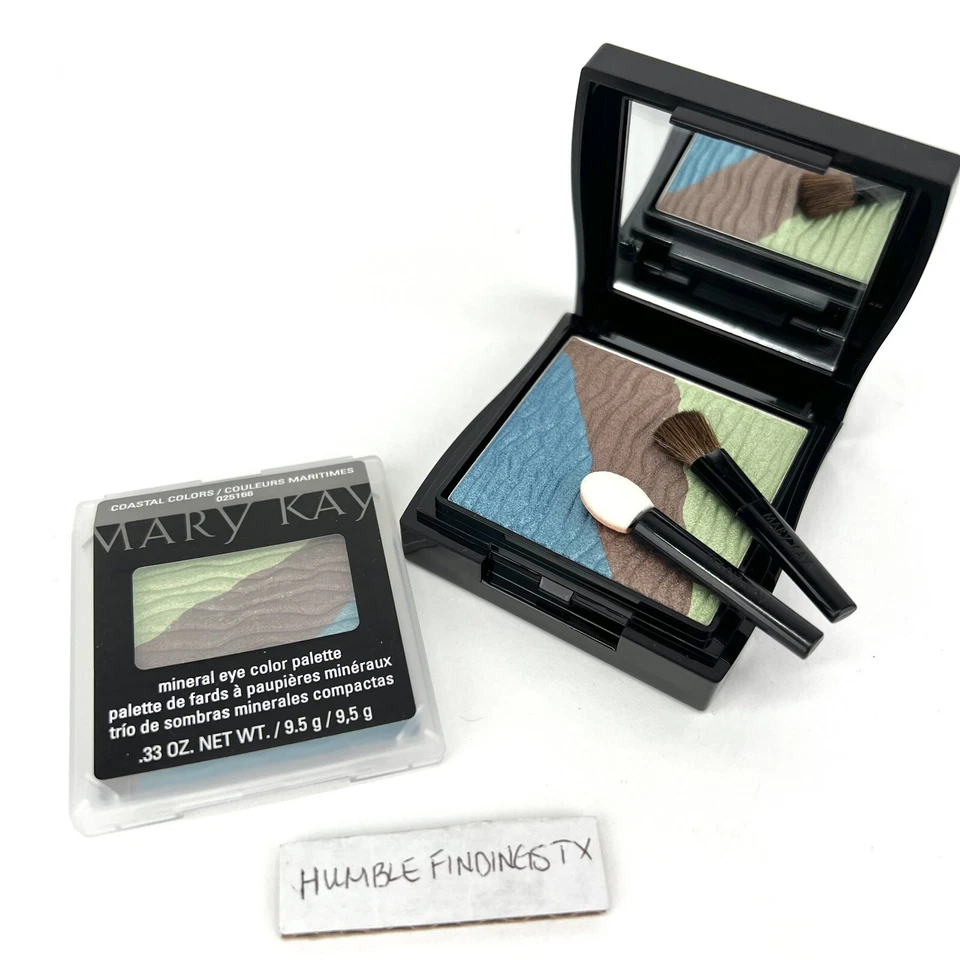 NEW Mary Kay Coastal Colors Mineral Eye Shadow Tri Palette + Mini Compact Box - Image 1 of 1