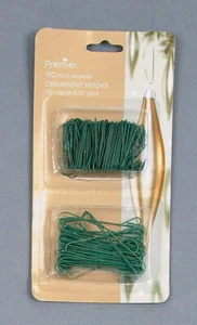 CHRISTMAS TREE HOOKS Bauble Ornament Hangers Hanging Decoration Wires Green 150 - Picture 1 of 1