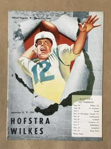 WILKES (PA) @ HOFSTRA UNIV. (NY) - PROGRAMA DE FÚTBOL UNIVERSITARIO 1957 - Imagen 1 de 1