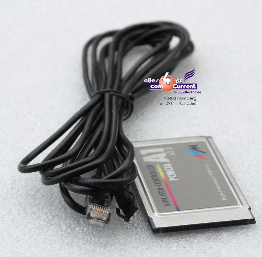 AvM Isdn Pcmcia Controller A1 Faxen Fax with Notebook Also Faxmodem Fritz! V420 - Image 1 of 1