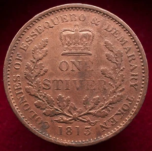 Essequibo and Demarary 1 Stiver 1813 - King George III (L1209) - CA-K - Picture 1 of 2