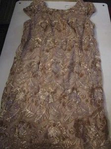 Alex Evenings Abendkleid Kleid Spitze Pailletten Rosegold Größe 18 Neu mit Etikett - Bild 1 von 7