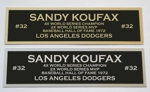 Sandy Koufax nameplate for signed autographed baseball jersey photo glove bat - Picture 1 of 2