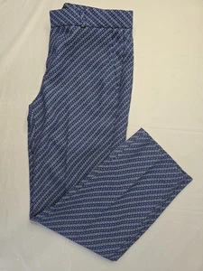 Pantalone Banana Republic Avery Foulard blu nero stampa geometrica vita media 4 nuovo con etichette - Foto 1 di 23