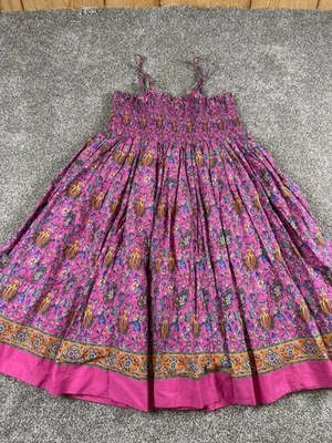 Ralph Lauren Dress Girls 14 Pink Floral Print lined Smocked Sundress - EUC - Image 1 of 4