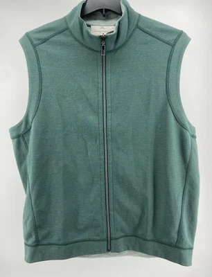 Tommy Bahama Chaleco Para Hombres XL Verde Reversible Cambiar Golf Informal Tejido Exterior Foto 1 de 4