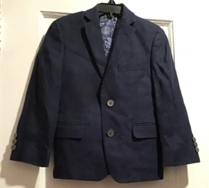 Lauren Ralph Lauren Navy Blue Lined Linen Blazer Jacket Boy's 6 R MINT!! - Picture 1 of 7