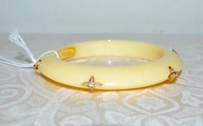 NUEVO $225 MIRIAM ENSALADA CREMA ESTRELLA RESINA CIRCONITA ESTERLINA CRISTAL BRAZALETE BRAZALETE Foto 1 de 4