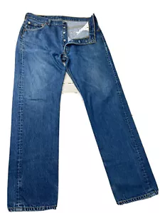 Levi's 501 Herren Gr. 36 x 32 GERADE Passform KNOPF blau Jeans dunkelblau EUC U15 - Bild 1 von 9