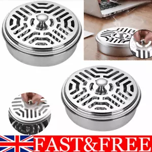 2X Stainless Steel Mosquito Coil Holder Insect Mosquito Repellent Incense Plates - Picture 1 of 12