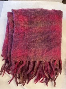 GORGEOUS Donegal Design Dublin Ireland Hand Woven Mohair Wool Throw - Picture 1 of 8