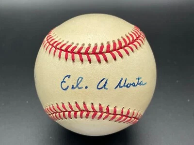 Ed Albosta "1941 Brooklyn Dodgers WWII US Army" Autographed Signed Baseball PSA - Image 1 of 4