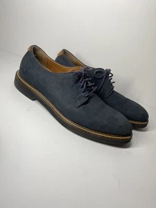 GOODMAN Hombre Azul Gamuza Zapatos Informales Talla 9 M Hecho en Italia - Imagen 1 de 11
