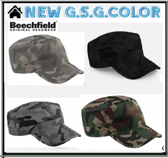 Cappello uomo Cappellino Camouflage Army beechfield 100% cotone - Immagine 1 di 1