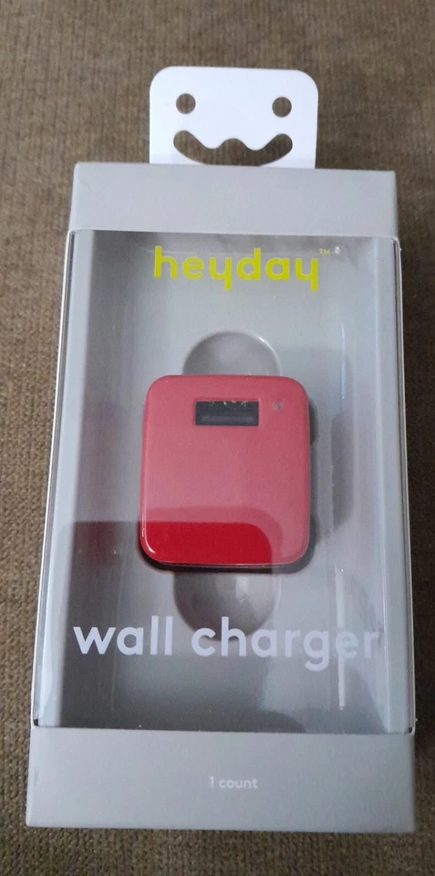 Зарядное устройство настенное однопортовое heyday 12 Вт - электрическое пурпурно-красное - Изображение 1 из 1