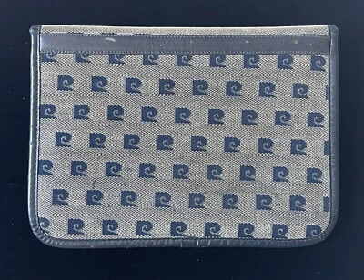 Cartera clutch vintage de cuero de lona con sobre Pierre Cardin de los años 50 Foto 1 de 4