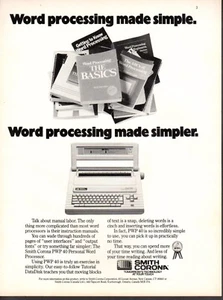 Anuncio impreso publicitario vintage Smith Corona PWP40 procesador de textos personal tipo 88 - Imagen 1 de 1