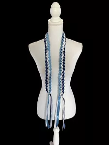 3 Color Satiin Ribbon Graduation Lei (Custom orders available) Open Ended - Picture 1 of 1